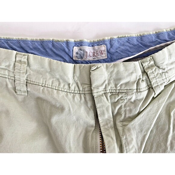 J Crew Shorts Mens 30 Light Green Flat Front Chino Casual 10" Inseam Preppy - Picture 3 of 4